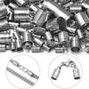 20pcs Stainless Steel Crimp End Caps Leather Cords End Tip Beads Caps Tassel End Clasps DIY Jewelry Making Connector Accessorise