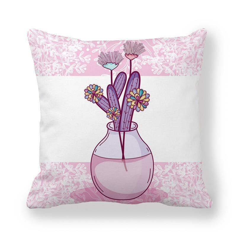 

Juste de coussin violette peinte à la main pour la décoration intérieure, housse de coussin de voiture, canapé de bureau, motif quantique, luxe 60x60cm