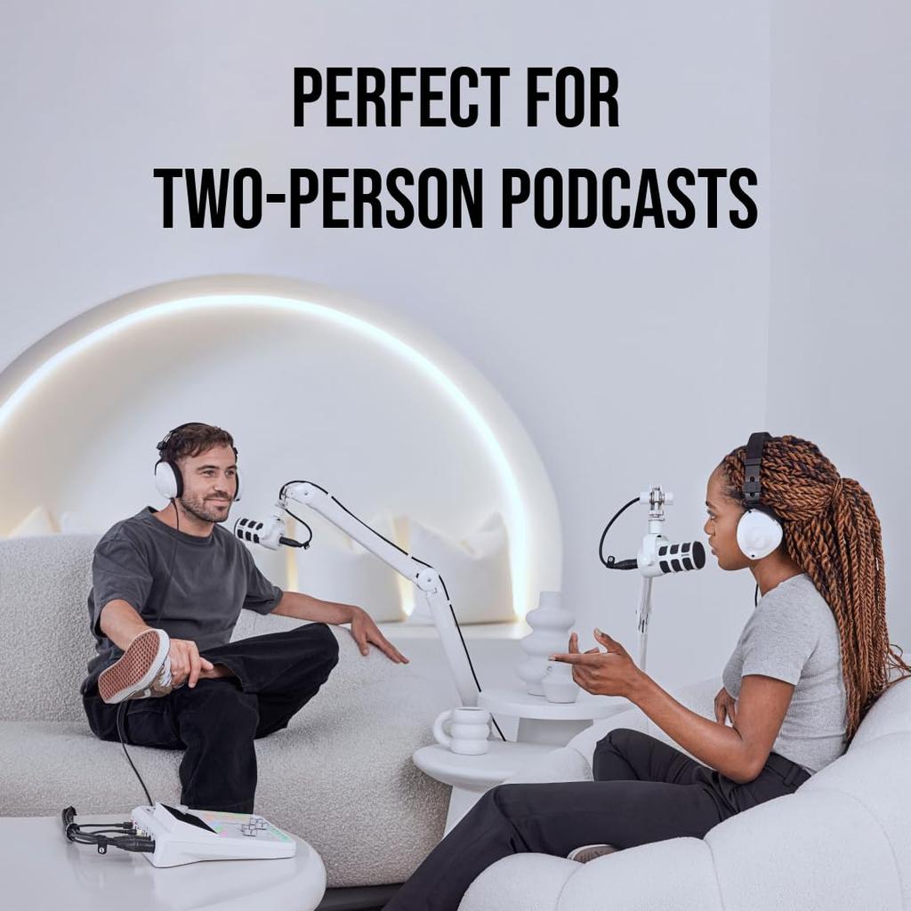 RODE Microphones Roadcaster Duo Audio Mixer, White (RCDUOW)