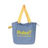Stilvolle und einfache große Stofftasche mit Buchstaben, neue kontrastfarbene vielseitige Kordelzug-Falten-Schultertasche