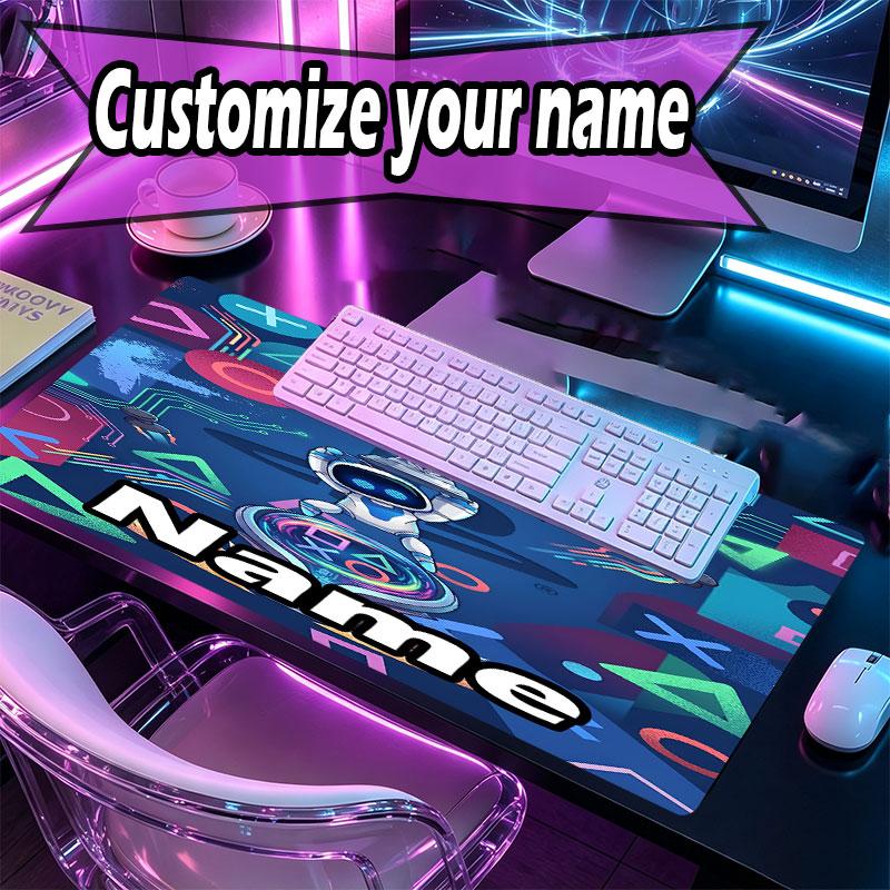 Mousepad Personalizat cu Nume și Model Cosmic Bot Crew, Covoraș pentru Birou Laptop PC, Covoraș Decorativ pentru Birou Acasă, Pad Tastatură Cadou