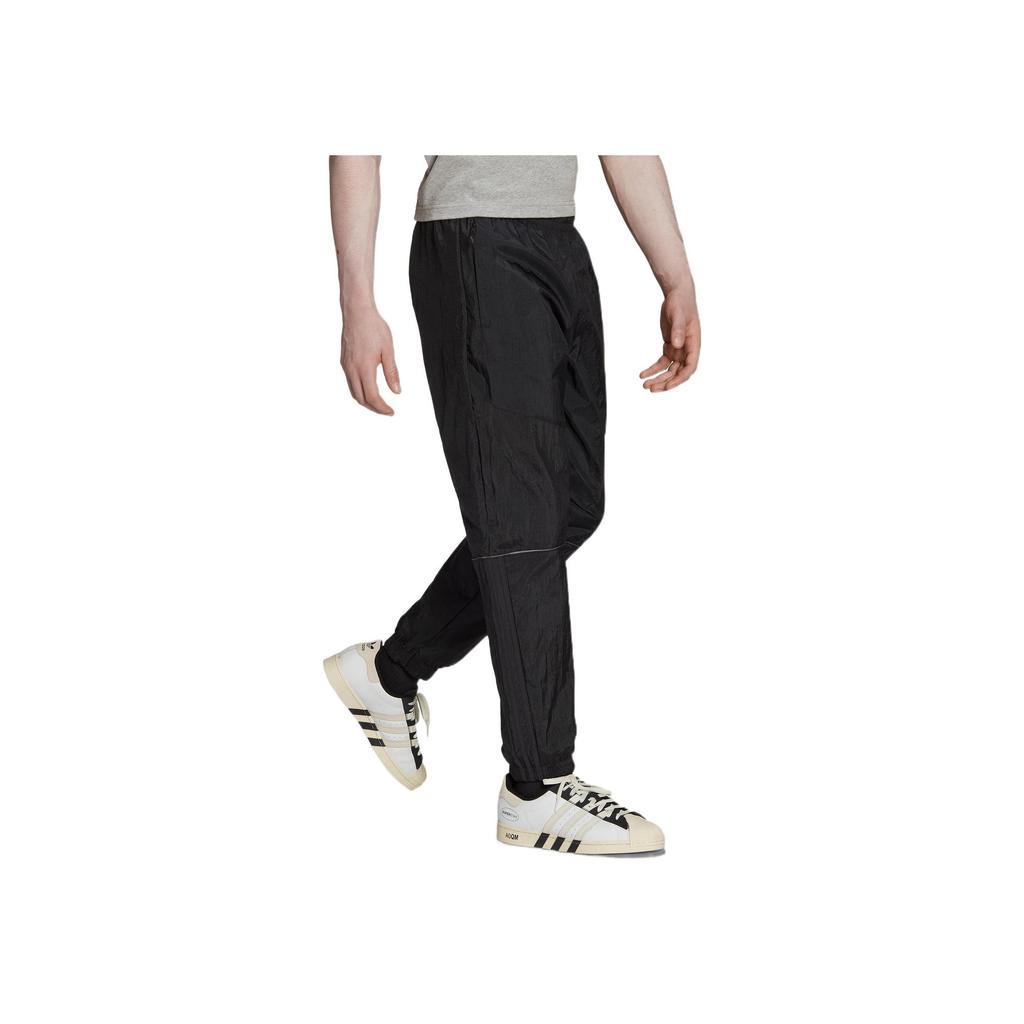 Adidas Solid Color Drawstring Waist Zip Pockets Slim Fit Joggers Men Bottoms Black HK2732