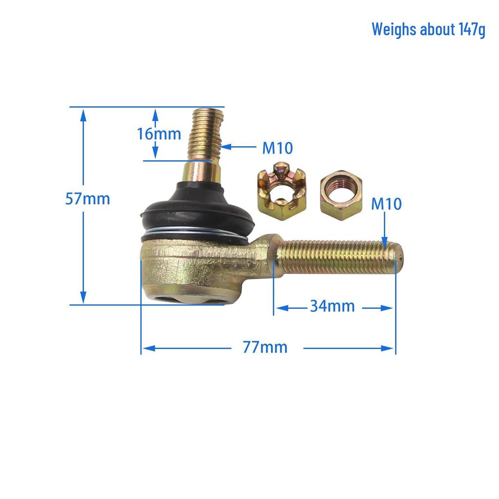 Beach Kart Modification Accessories: M10/M12 Steering Tie Rod Ball Joint for Front Suspension