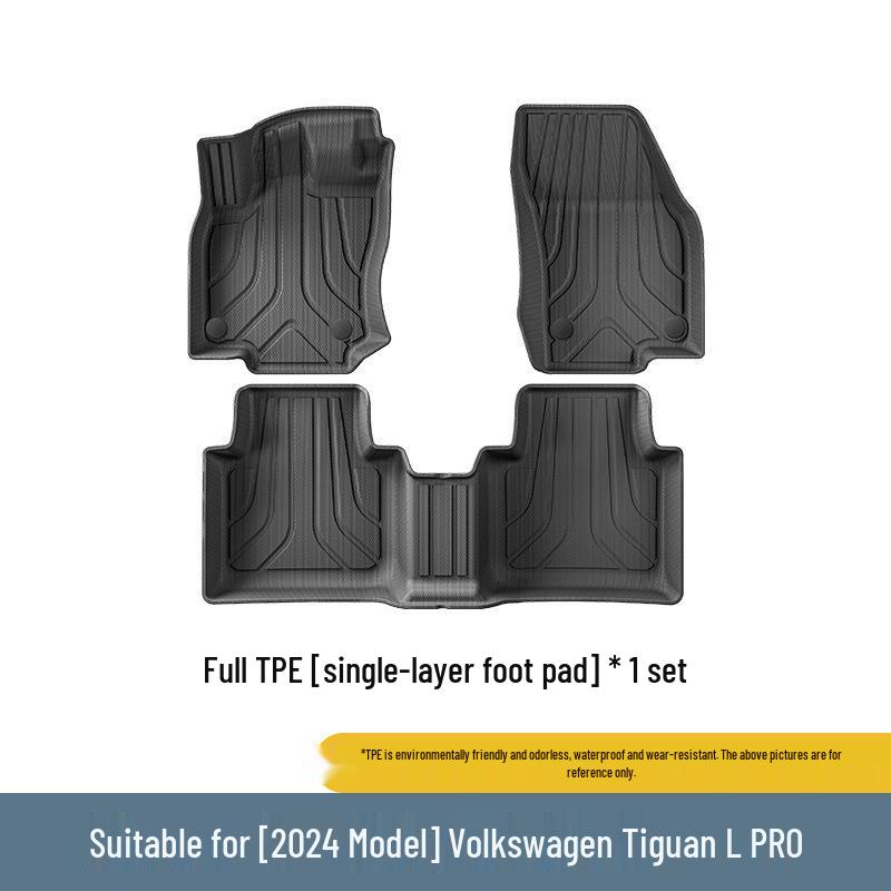 Eco-Friendly TPE Floor and Trunk Mats for 2024 Volkswagen Tiguan L/L Pro