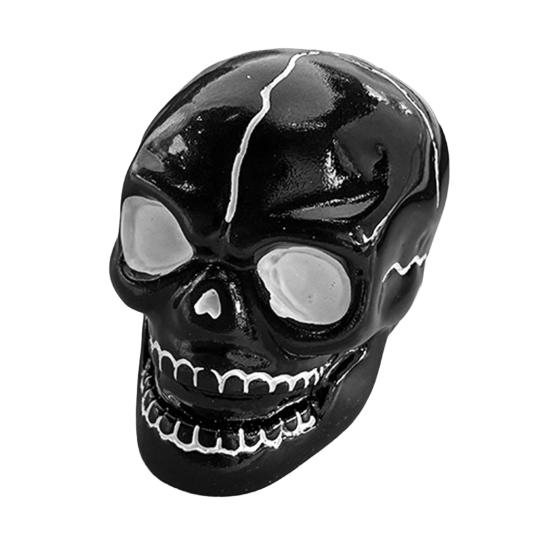 Halloween Skull Decoration Black White Gothic Ornament for Spooky Party чёрный