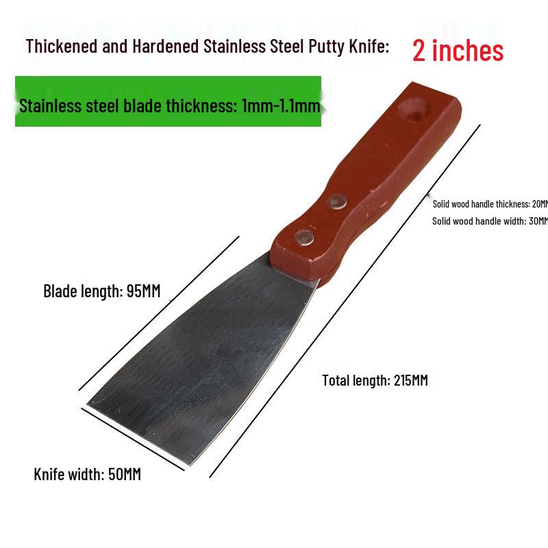 Stainless Steel Putty Knife Set: Scraper, Trowel, and Spatula for Painting and Wall Repair