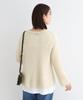 INDIVI Hairy Loose Knit 12719432 Light Gray Size 38 Knitwear/Sweater [Washable/Mohair Blend] Lamé Women's (011) (M)