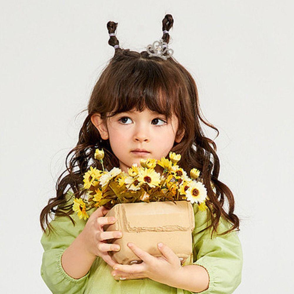 Flower Crystal Crown Hair Comb Star Rhinestone Hairpins Gifts Children Tiara Headband  Daily