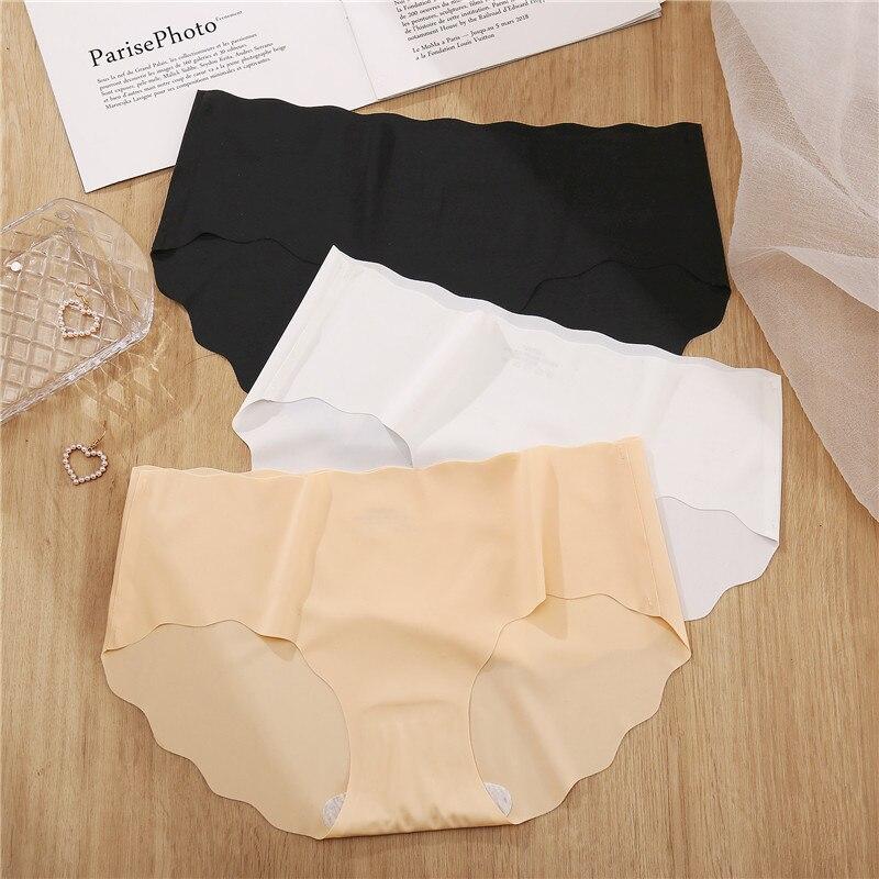 Women Seamless Panties Female Ice Silk Panties Low-waist Breathable Comfortable Panty M-XL