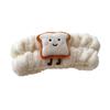 Cute Cartoon Toast & Onigiri Plush Headband Set for Women & Kids - Autumn/Winter Makeup & Hair Accessory