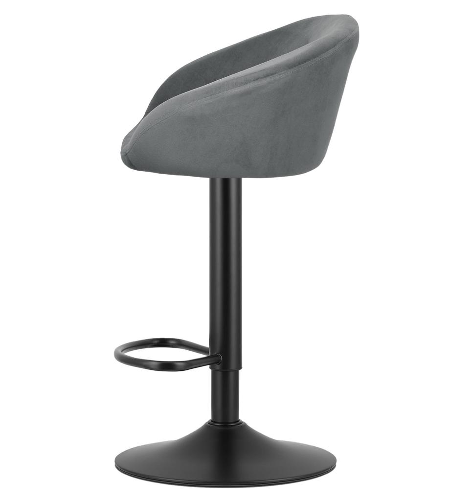 EAST Stool - Gray Velvet / Black Base X 2