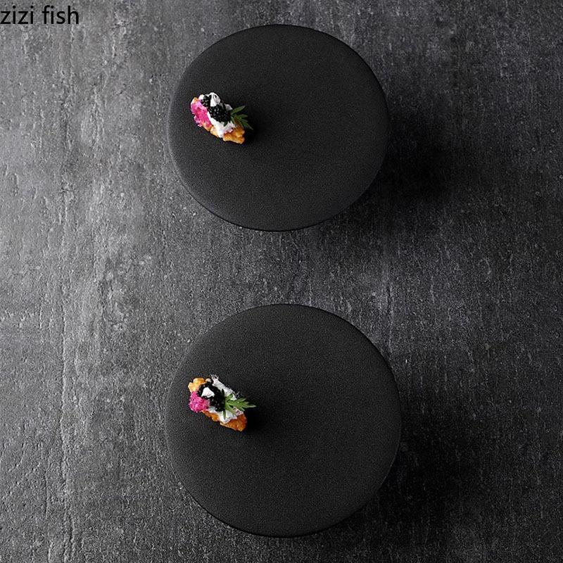 Creative High Foot Ceramic Dessert Plate Restaurant Molecular Cuisine Display Plate Snack Plate Sushi Dish Specialty Tableware
