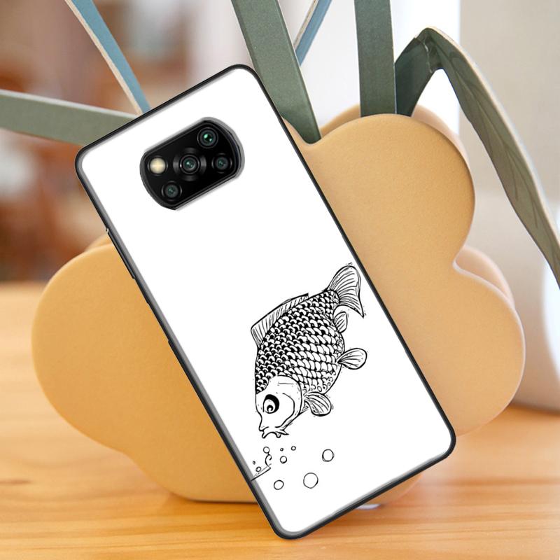 Karpfen Angeln Fisch Für POCO X3 Pro X3 GT F3 M3 M4 Pro Fall Für Xiaomi Mi 11 Lite Mi 11T Pro 10T Zurück Abdeckung