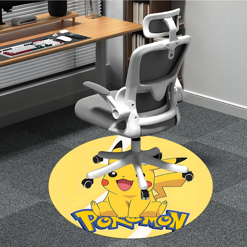 

1pc Pokémon Office Round Area Rug, Indoor Mat Suitable For Office,Bedroom Living Room Home Decor, Room Deco a0926080 80cm by 80cm