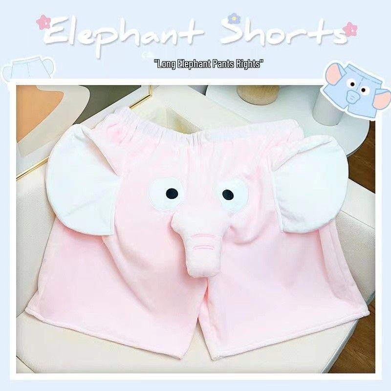 

Милые летние пижамные шорты для пары со звуковой функцией носа слона M розовый