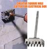 Square Slot Cutter Socket Stainless Steel Square Hole Puncher High Carbon Steel Cutout Saw Drywall Oscillating Tool
