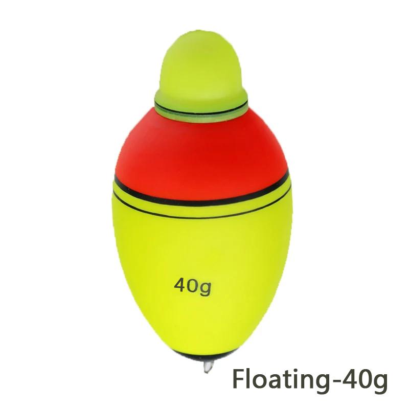 

LED Electric Night Fishing Float 2Pcs Smooth Glued Surface 80g 100g Glowing EVA Light for Sea Surf Fishing Green Red Luminous 260319 красный