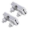 2 Pcs Parallel Groove Clamp Extruded Aluminum Alloy 2 Bolts Parallel Groove Clamp Wire Connector for 16 25mm² Wires