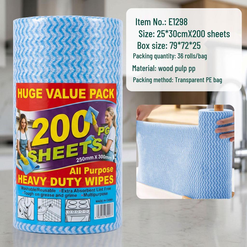 Thick Tearable Kitchen Towels - Absorbent & Easy-to-Clean Dishwashing Wipes