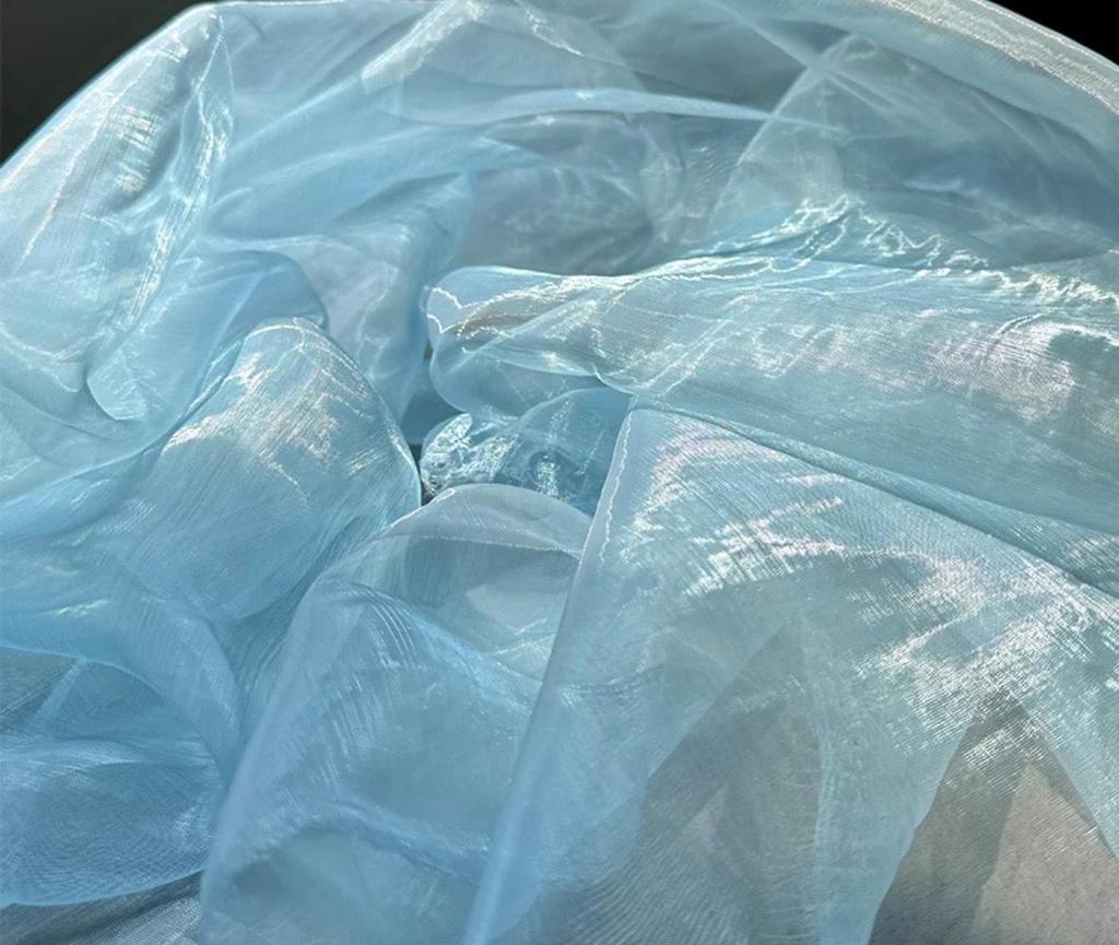 Dreamy Soft Organza Skirt Fabric: Flowing Light Gauze & Bright Silk