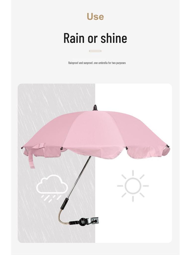 Universal Baby Stroller Sunshade Tricycle Umbrella