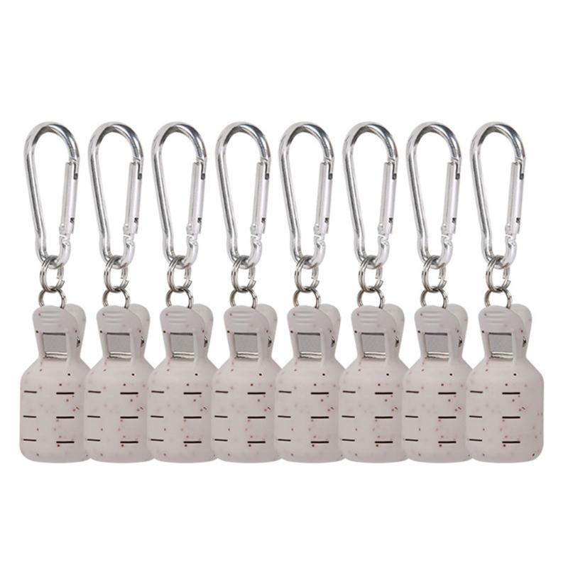 8Pcs Squid Jig Hook Protector Squid Jig Cover Protector with Carabiner Squid Jig Baits Protector Fishing Tackle