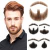 Elegancka Sztuczna Broda z Ludzkich Włosów Ręcznie Robiona Realistyczna Sztuczna Wąsiki Cosplay Impreza Narzędzia Makijaż Sztuczna Broda Mężczyzna
