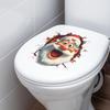 3D Cristmas Wall Stickers,Stanta Claus Decal,Santa Break Through Wall Stickers Decal for Toilet, Window Home Holiday Party Decor