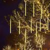 Outdoor Waterproof Solar LED Meteor Shower Lights: Colorful Hanging Tree Decoration for Street and Landscape Atmosphere