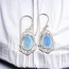 Original Milky Opal Gemstone 925 Sterling Silver Pretty Jewelry Earrings For Her EE-41-14