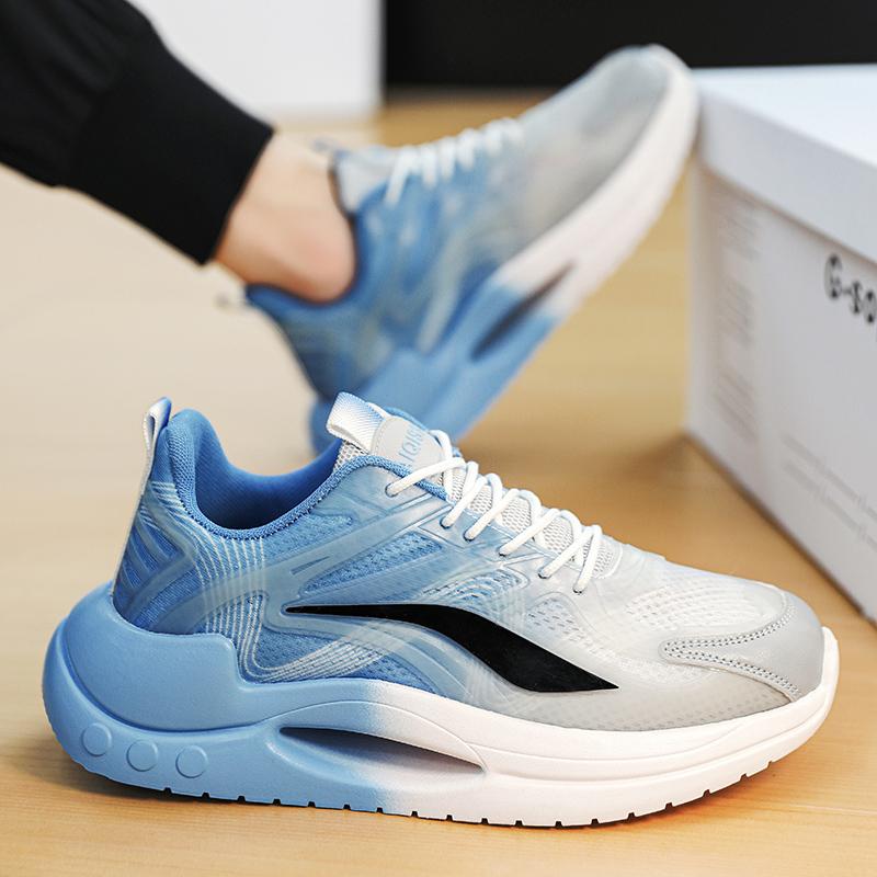 Men’s Sports Shoes Women Running Sneakers Black Basketball Shoes Thick Sole Height Increase Couple Shoes Plus Size