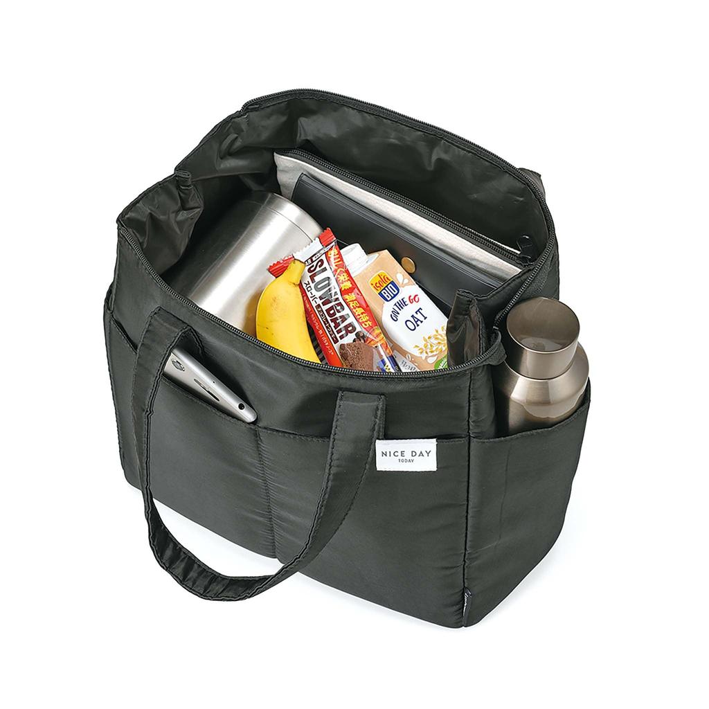 Iwasaki Kogyo Handbag, Insulated, Quick Access, with 4 Pockets, Black, LF-579 BK