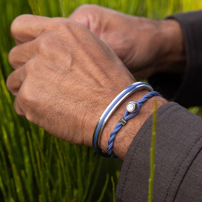 PIG & HEN Easy Ed Bracelet - Indigo Purple X Silver