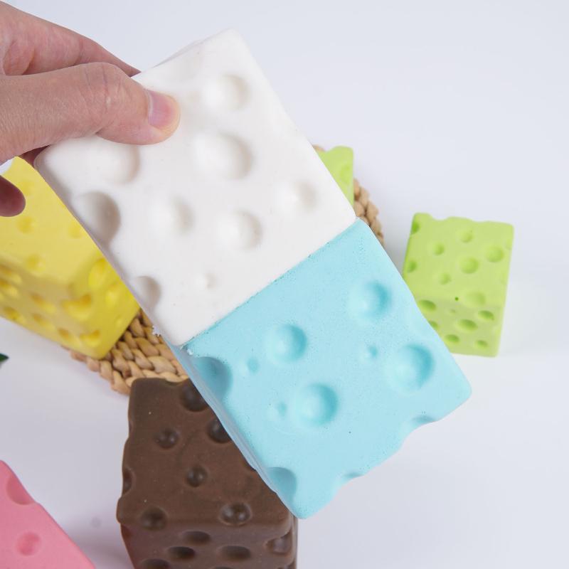 Käseförmige Squishy Fidget Spielzeuge Weich Langsamer Rückprall Helle Farben Zur Stressbewältigung Kinder Spiel Büro Zuhause Tägliche Nutzung