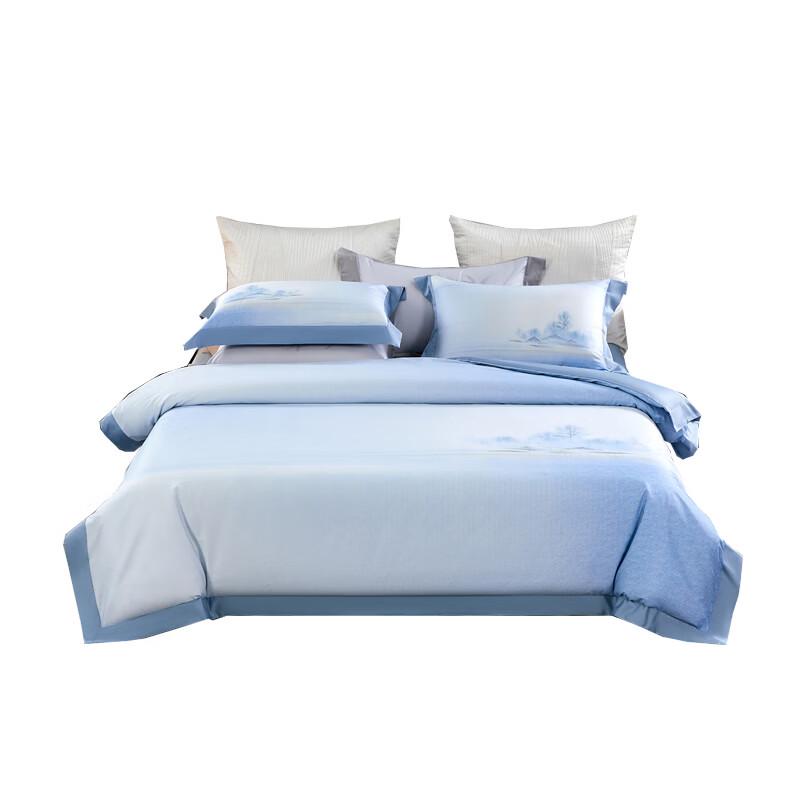 

Hengyuanxiang Fuguang Linyue Blue 4-Piece Bedding Set