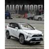 1/32 Toyota RAV4 SUV Legeringsskala Bilmodell Støpt Metall Miniatyr Leketøykjøretøy Lyd og Lys Samleobjekter Barnes leketøy Gaver