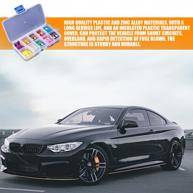 Automotive Fuses Assortment Kit 50PCS Medium Size Car Truck Fuses Set Easy To Use Fuses Automotive Kit With Storage Box For