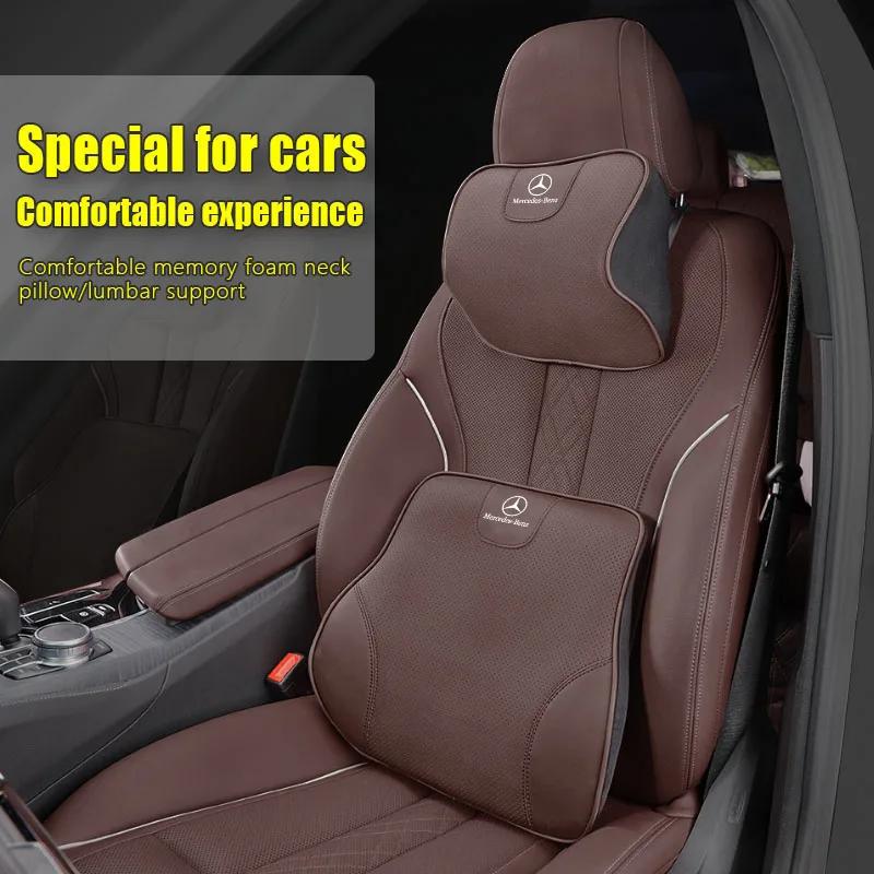 QCM3 New Hot Car Seat Neck Pillows Memory Foam Headrest Lumbar Cushion For Mercedes Benz AMG W204 W205 W203 W211 W212 W213 W201 W210