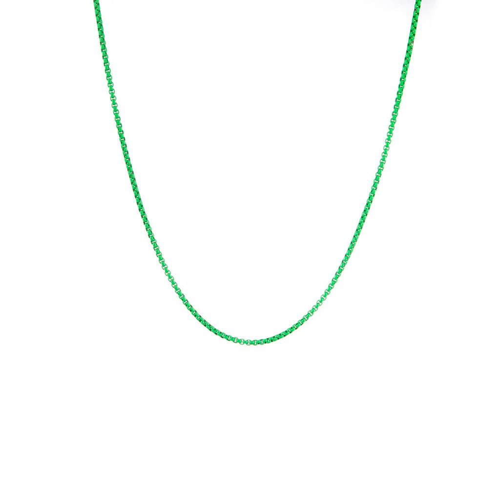 

Geometric Stylish Alloy Chain Necklace In Trendy Colors Perfect For Fashionable Women зелений