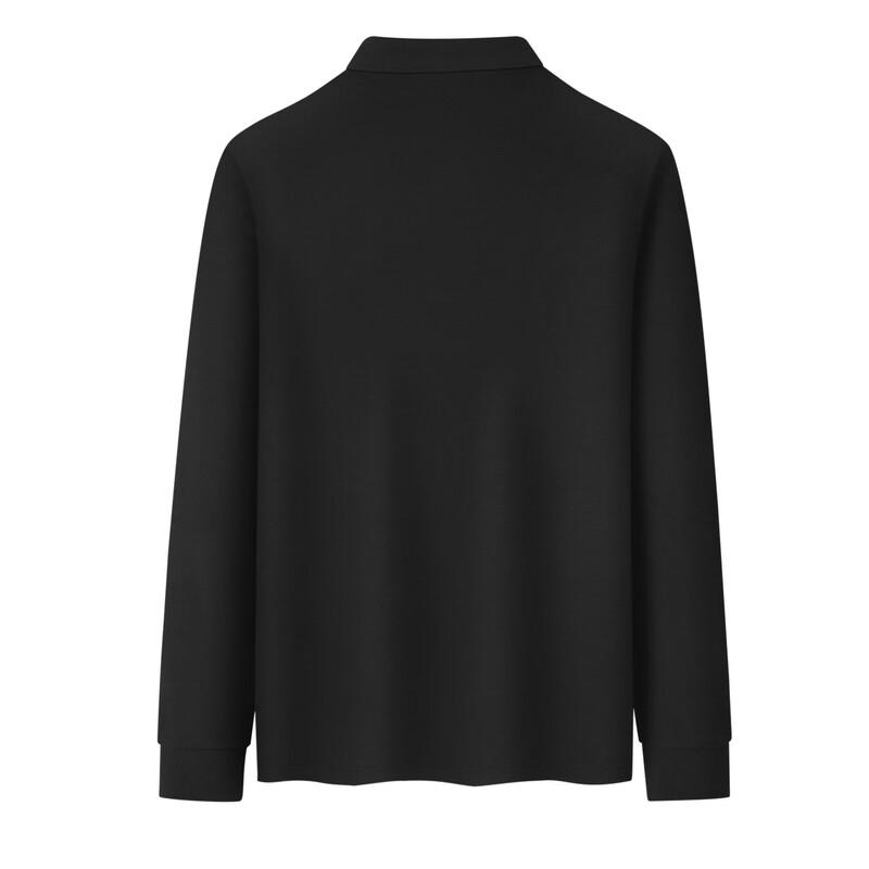 Men's Wool Blend Long Sleeve Polo Shirt