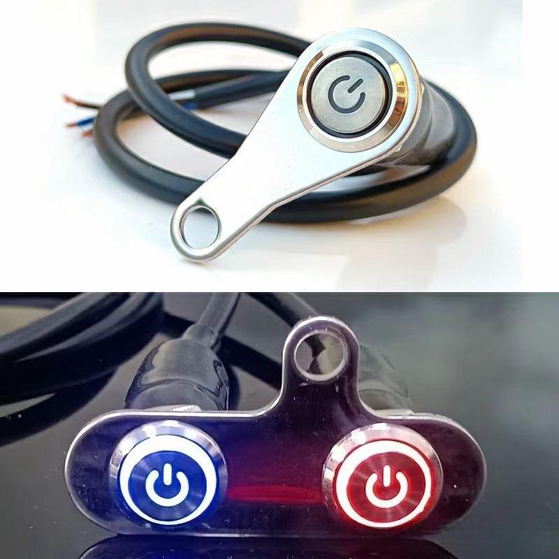 1PC Waterproof Motorcycle Accessories Handlebar Modification Switch Stainless Steel Bracket Metal Power Switch LED Spotlight Switch