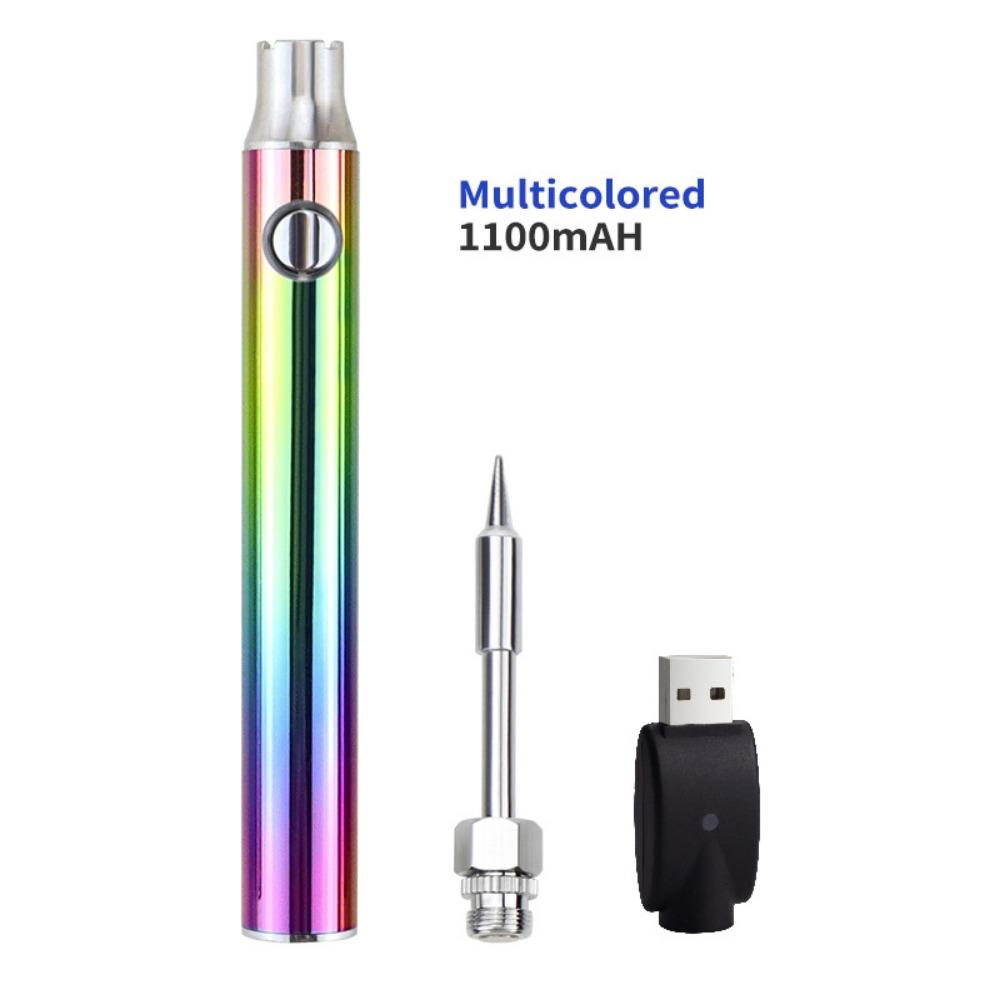 Adjustable Temperature Electric Soldering Iron 1100mAh Battery 3 Gear Welding Tool Kit Pen Rechargeable 510 Thread Heat Tips