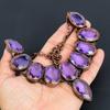 Amethyst Necklace, Copper Electroformed Necklace Handmade Gemstone Jewelry, Gifts For Wife Brand New Necklace