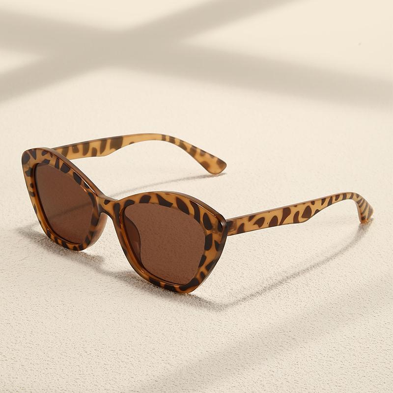 Fashionable Retro Cat Eye Polygonal Sunglasses For Women UV Protection Street Photography