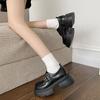 Vintage British Style Black Mary Jane Loafers Women's 2025 New Height Increase Trendy Versatile Loafers Fashion Shoes