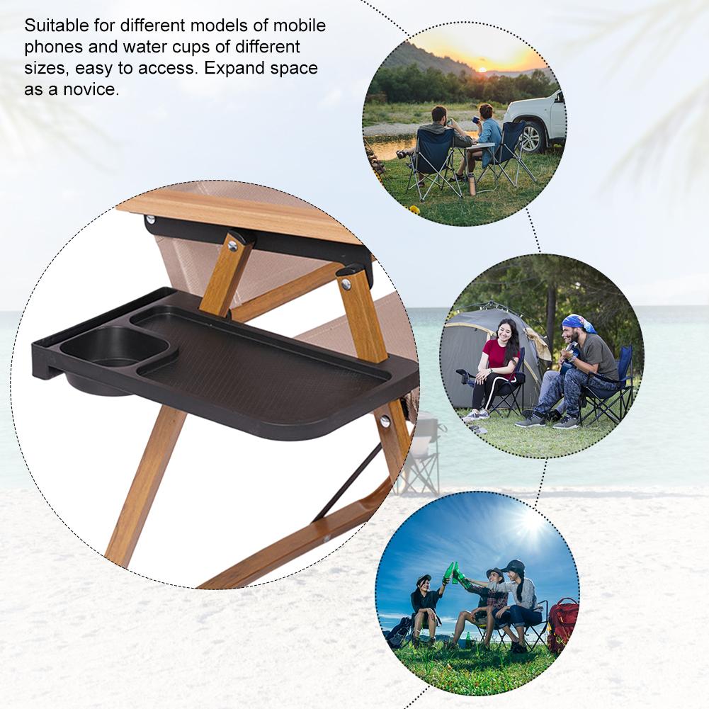 Folding Reclining Clip On Side Desk Portable Clip On Side Recliner Table Multipurpose PP for Fishing Camping Beach Recliner