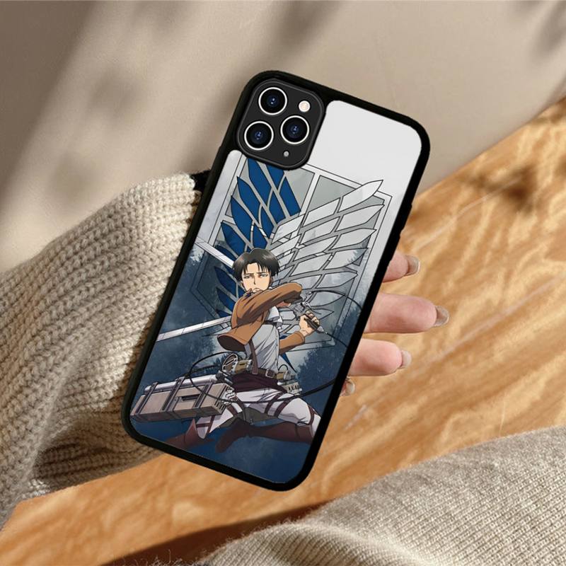 Anime Attack On Titan Phone Case Silicone PC+TPU Case for iPhone 11 12 13 Pro Max 8 7 6 Plus X SE XR Hard Fundas