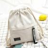 1 Pcs Drawstring Canvas Bag Large Capacity Backpack Student Tutoring Cloth Bag Lightweight And Casual Drawstring Pocket