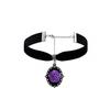 Gothic Resin Rose Velvet Choker Necklace