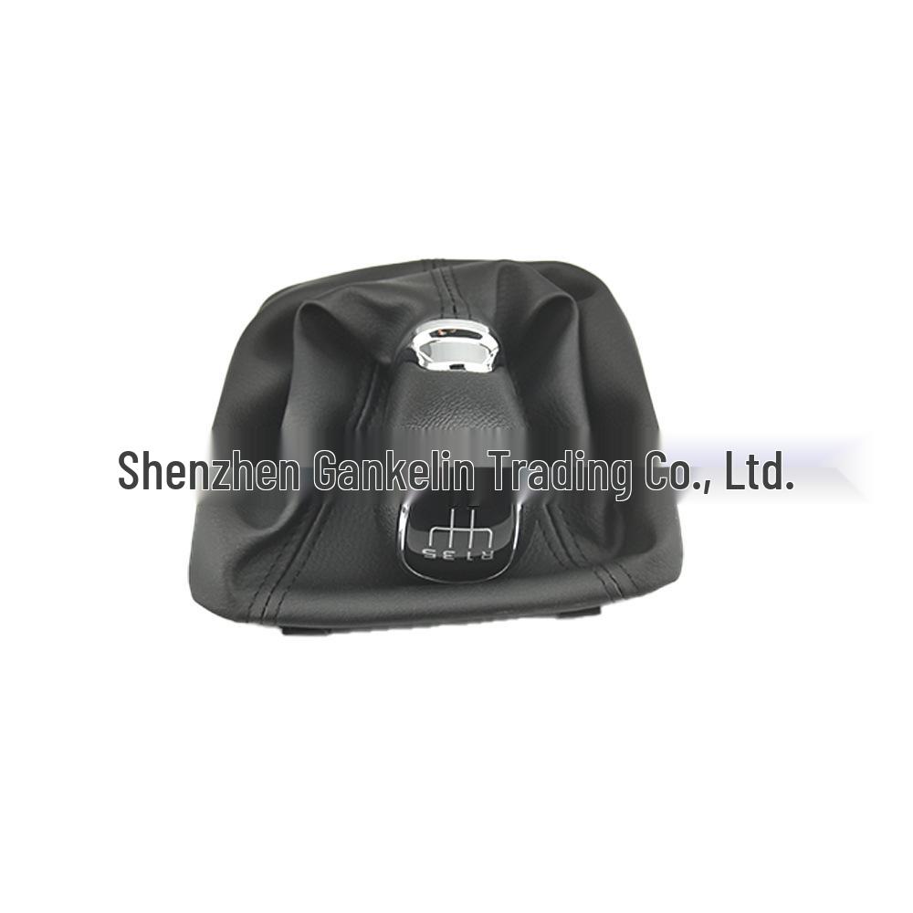 Chrome Gear Shift Knob with Leather Boot for Skoda Octavia A5/A6 (2004-2012)